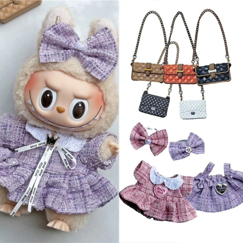 Luxury Bags And Accessories - 15 17cm Untuk Boneka Labubu Gaun