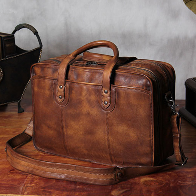 Luxury Bags That Fit Laptop - Tas Kerja Pria Kulit Asli Vintage