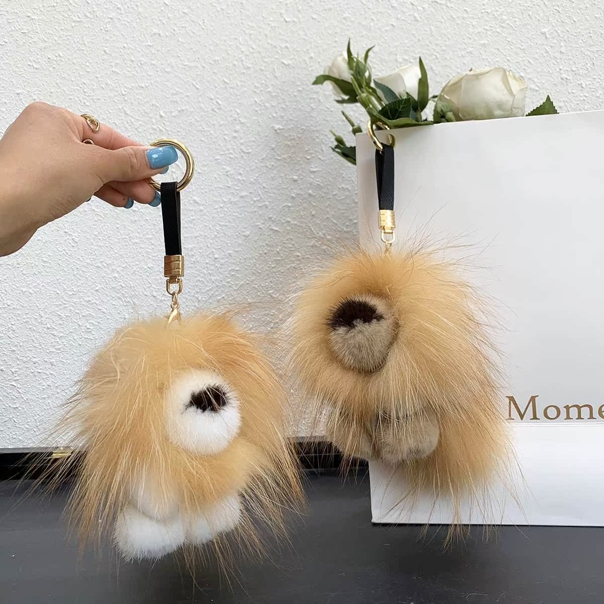 Luxury Bags For Kids - Gantungan Kunci Lion dari Bulu Mink