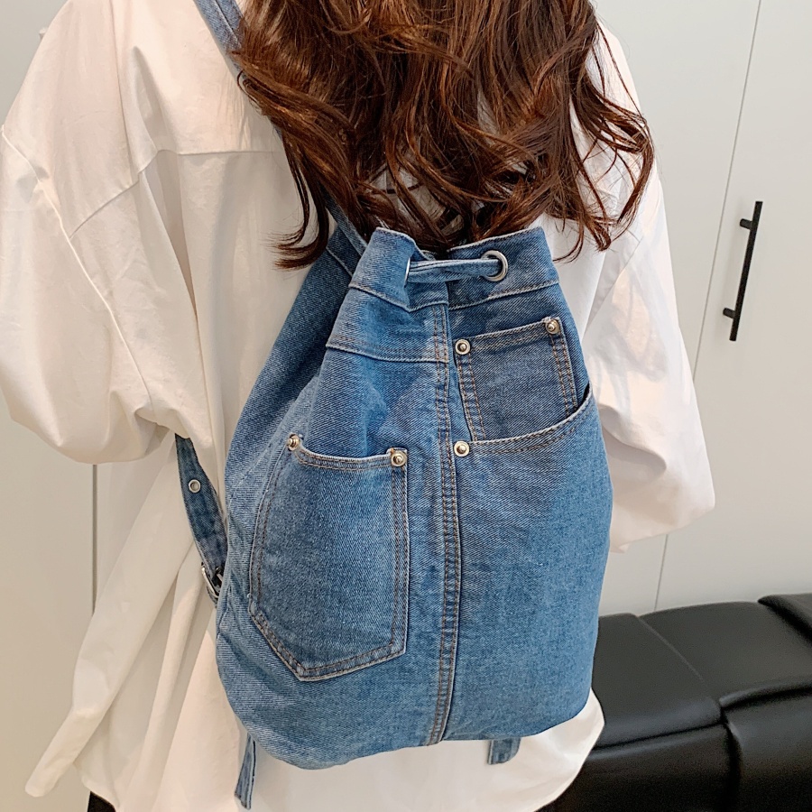 Luxury Bags For Kids - Tas Ransel Denim Wanita, Tas Ransel