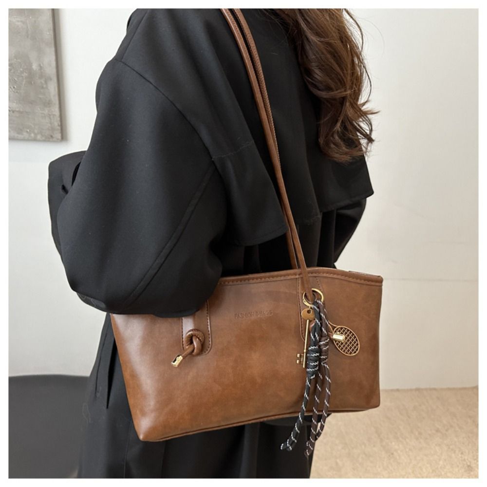 Tas Tote Kulit PU Retro Tas Ba - Luxury Y2K Bags ulasan dan harga