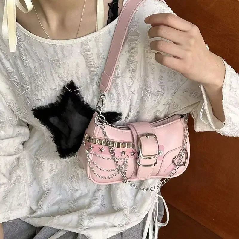 Tas Bahu Wanita Kulit PU Y2K M - Luxury Y2K Bags ulasan dan harga