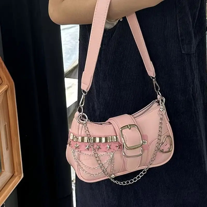 Tas Bahu Wanita Kulit PU Y2K M - Luxury Y2K Bags ulasan dan harga
