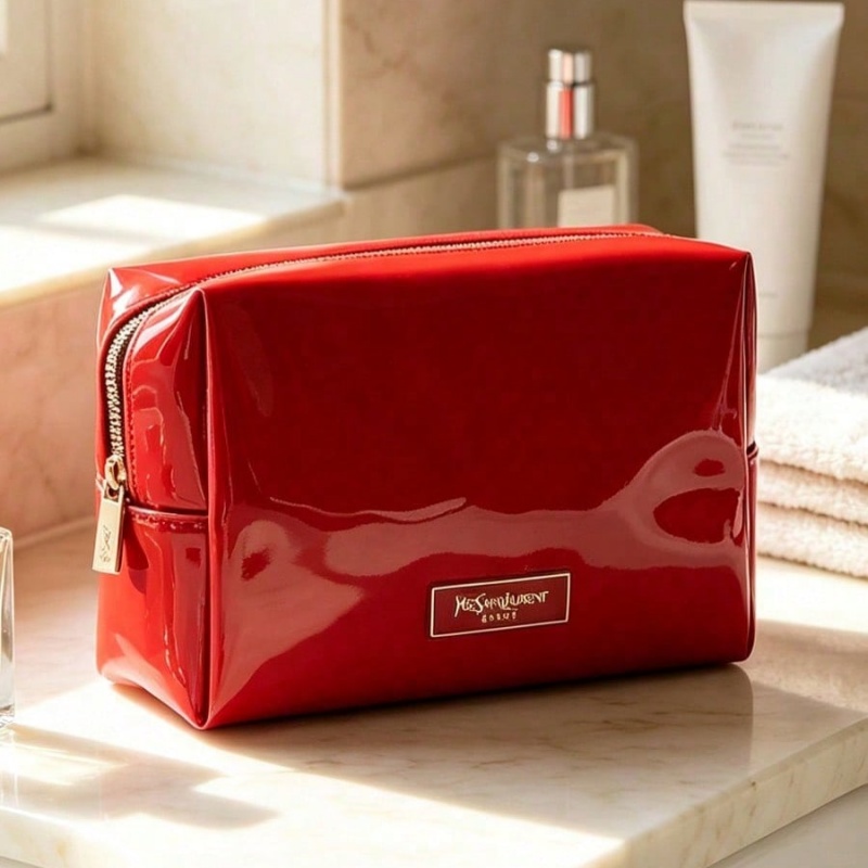 Tas Makeup Kulit Imitasi Merah - Women Luxury Bags Ysl ulasan dan harga