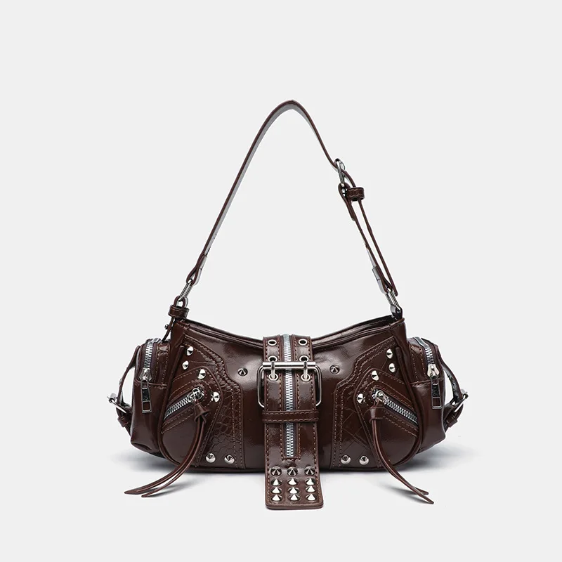 Tas Pinggang Gothic Rivet Mewa - Luxury Y2K Bags ulasan dan harga