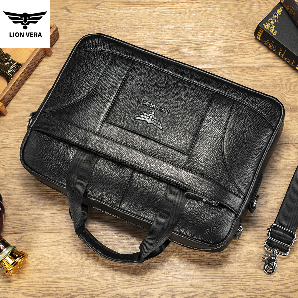 LION VERA Tas Kantor Kulit Asl - Luxury Bags That Fit Laptop ulasan dan harga